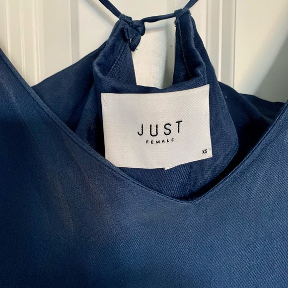 Just Female silky feeling blue top size XS - Picture 3 of 10